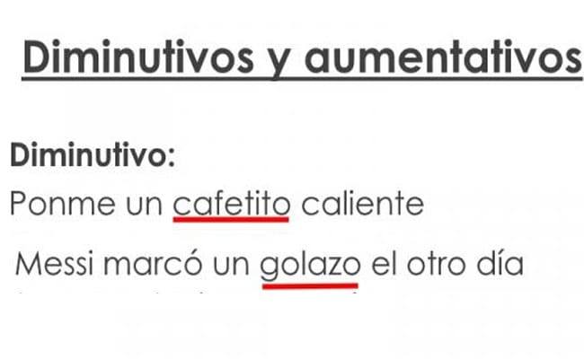 aumentativos y diminutivos en primaria