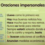 Oraciones impersonales